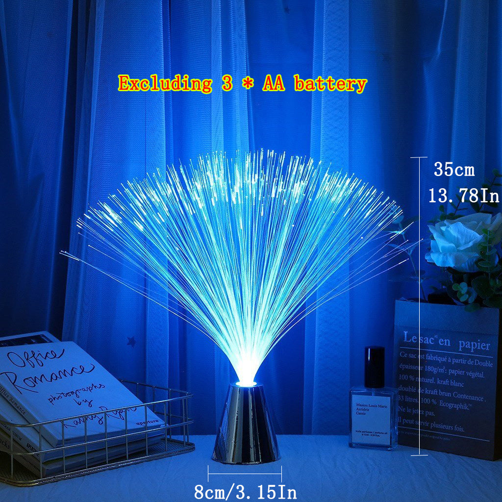 🌈 Color-Changing Fiber Optic Lamp Add a Magical Glow to Any Room
