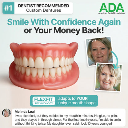 ✨ Ends Today: 70% OFF! DarkFairy™? Custom-Fit Full Functional DenturesMake you more confident