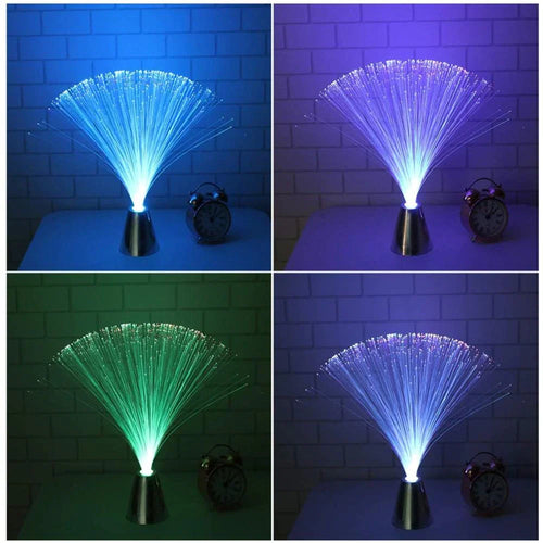 🌈 Color-Changing Fiber Optic Lamp Add a Magical Glow to Any Room